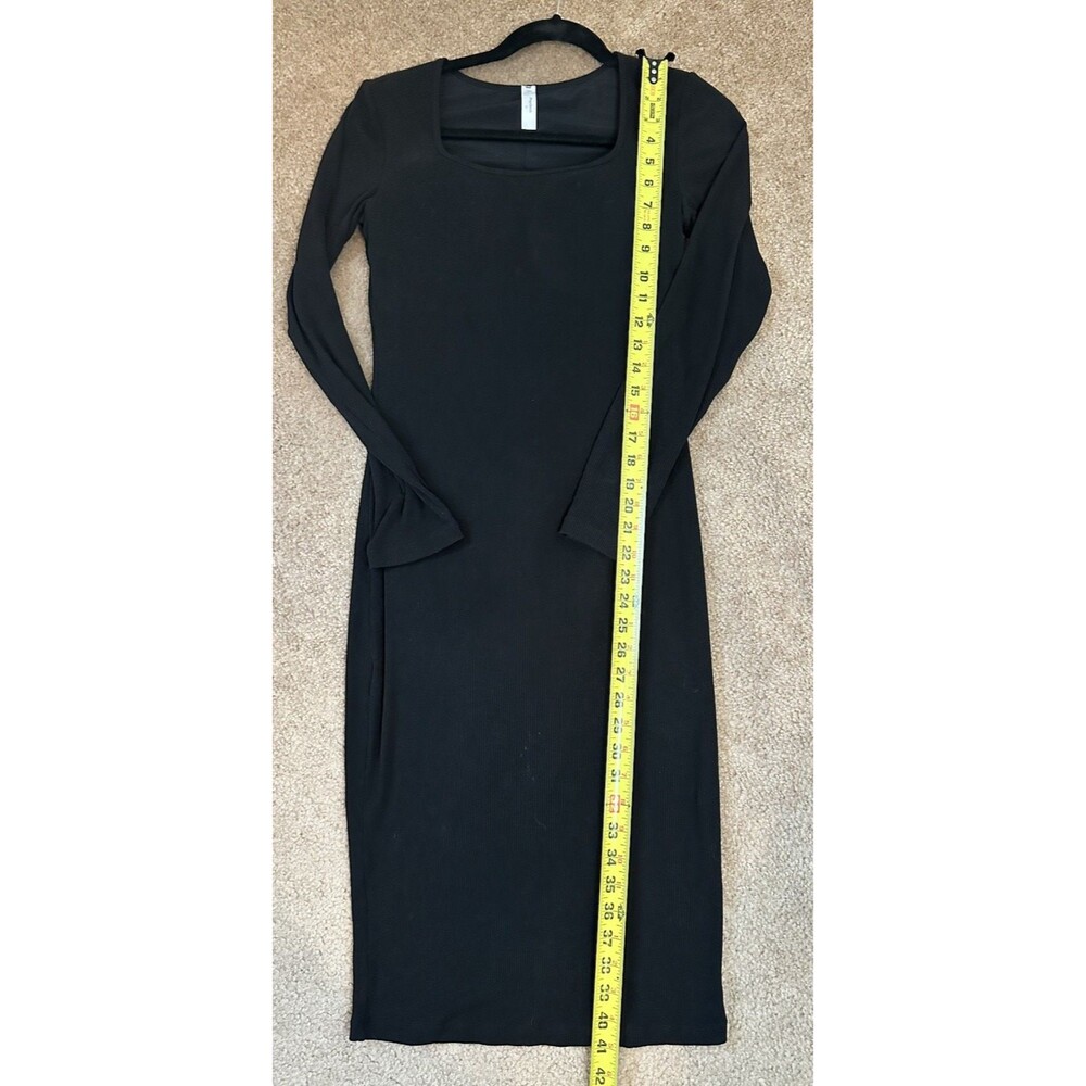 Popilush Women Long Sleeve Midi Bodycon Shapewear Dress Square Neck Modal Sz XL - Picture 5 of 11
